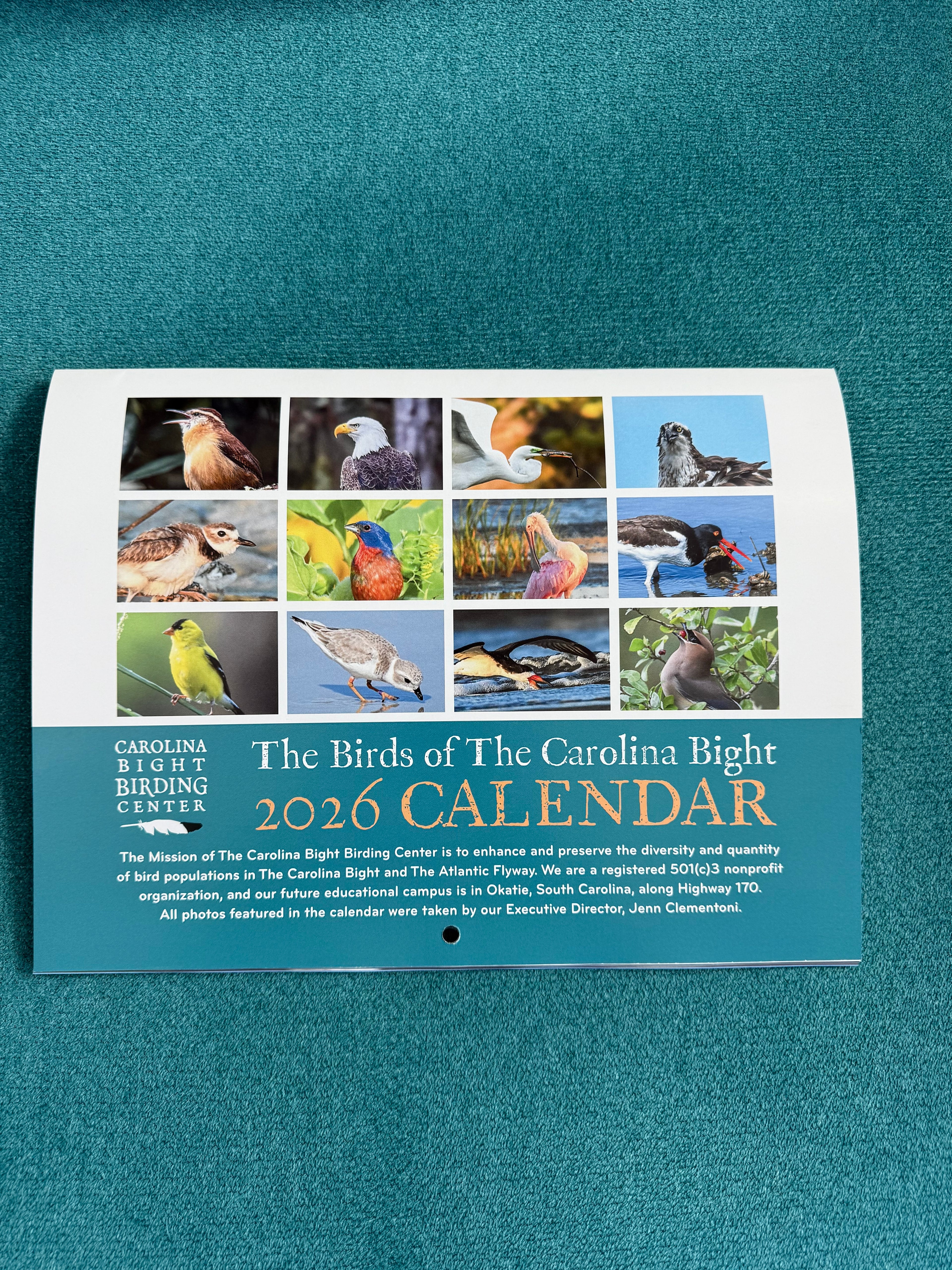 2026 Birds of The Carolina Bight Calendar